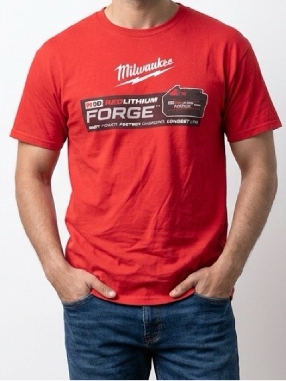 Milwaukee Red Graphic Crewneck T‑Shirt